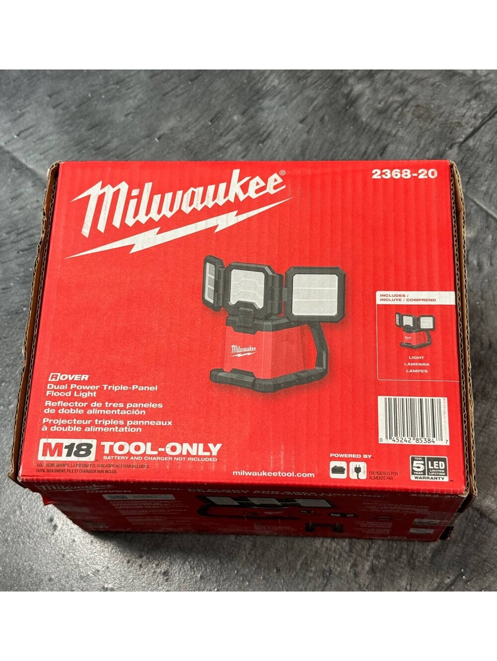 Milwaukee 2368-20 M18 ROVER Dual Power Triple-Panel Flood/Area Light - Bare Tool
